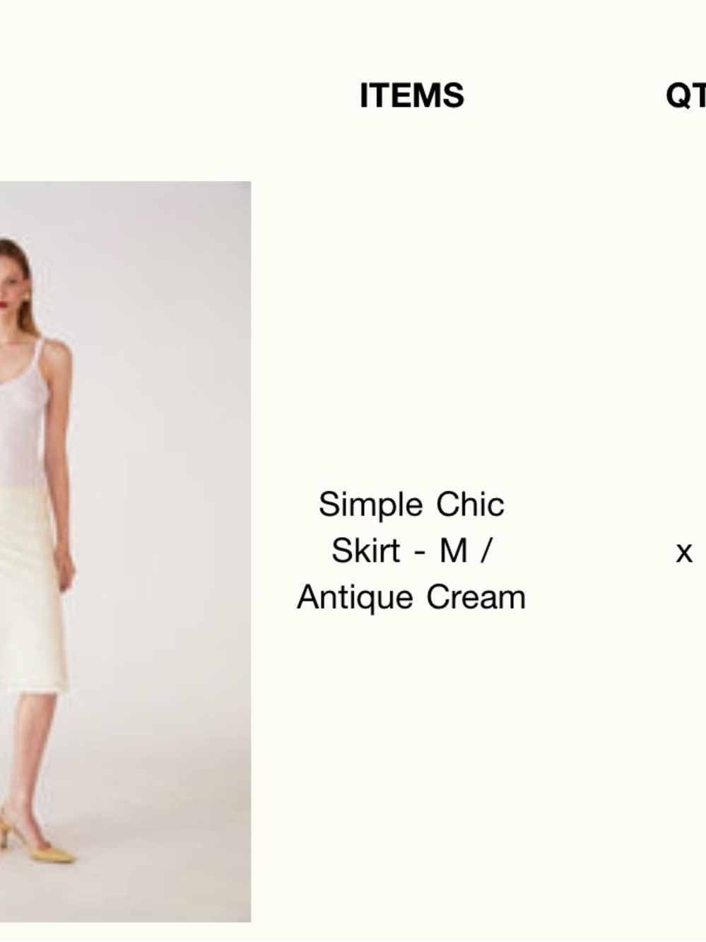 Orseund Iris Antique simple chic skirt